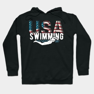 USA Swimming Team American Flag Sport Support Athlete Tokyo Hoodie